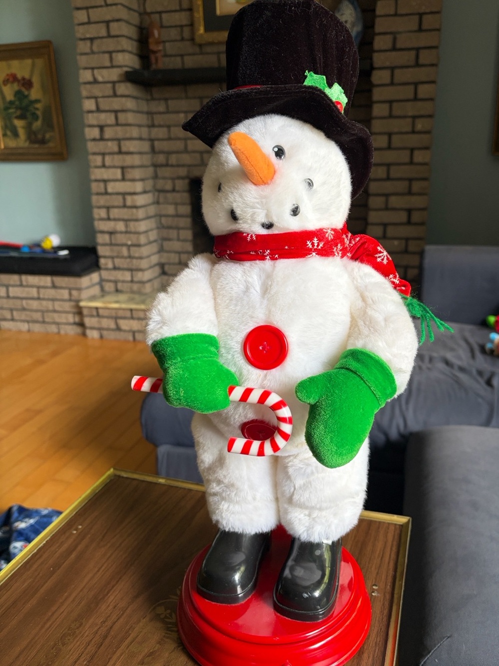 Gemmy snowman singing dancing. “Ive got the power”